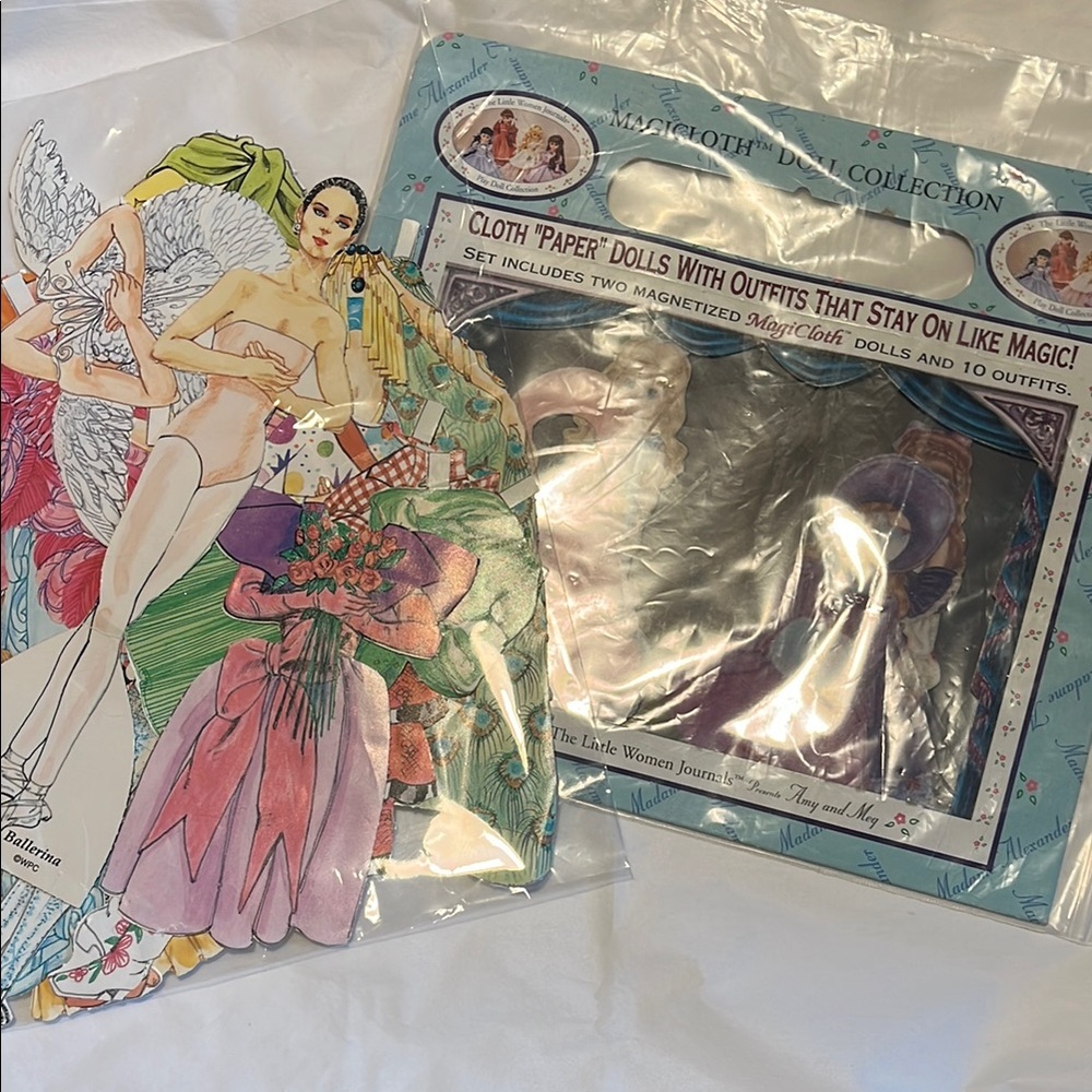 Vintage 1998 Madame Alexander MagiCloth PLUS Vintage Paper Doll Ballerina set